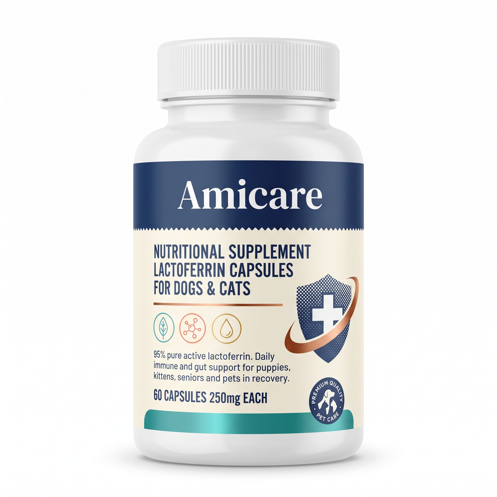 Amicare Immune Defense — 60 lactoferrin capsules for dogs and cats