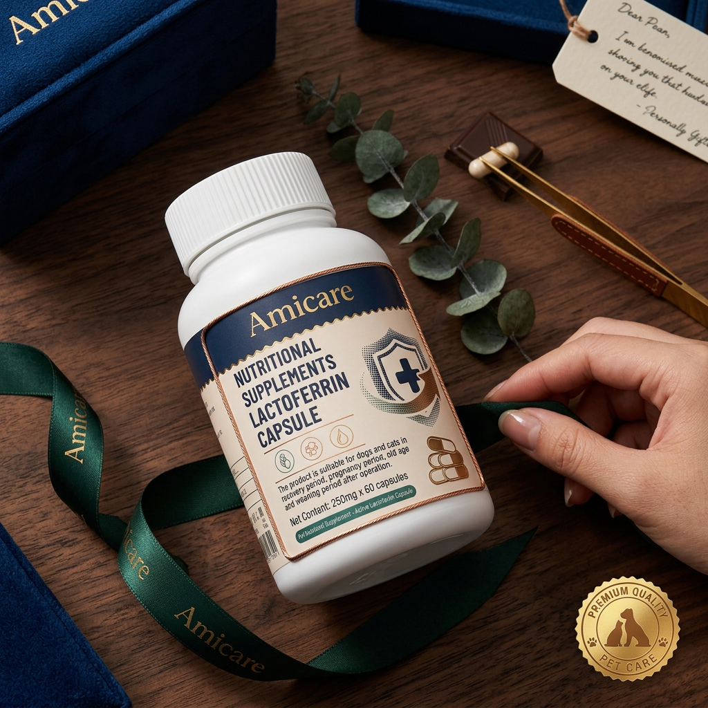 Amicare Immune Defense — Active Lactoferrin Capsules for Cats & Dogs